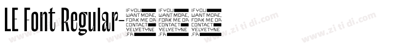 LE Font Regular字体转换 LE Font Regular字体转换